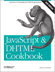 JavaScript & DHTML Cookbook Cover